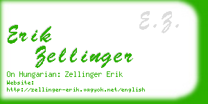 erik zellinger business card